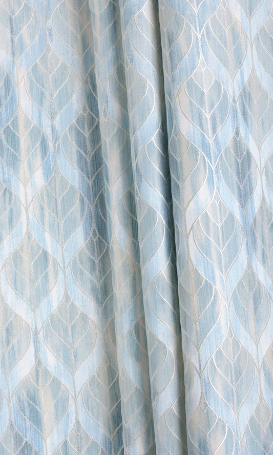 Petal Patterned Window Shades (Blue)