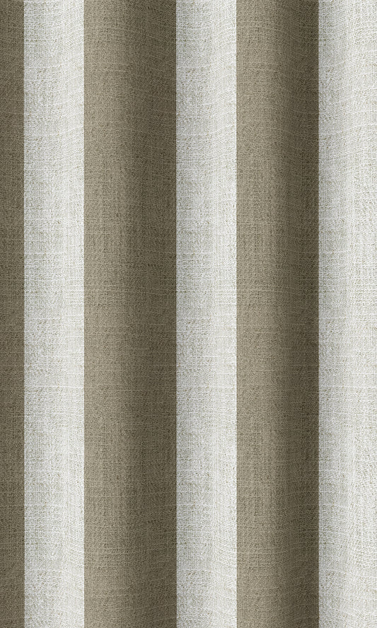 Striped Print Roman Shades (Beige/ White)