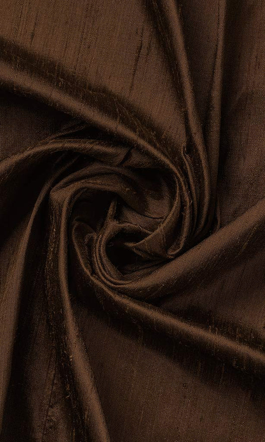 Pure Silk Home Décor Fabric Sample (Brown)