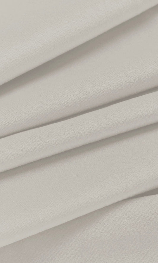 Plain Velvet Home Décor Fabric By the Metre (Warm White)