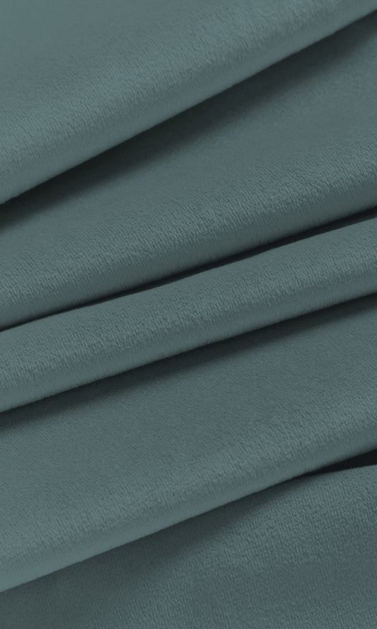 Custom Velvet Home Décor Fabric By the Metre (Steel Blue)