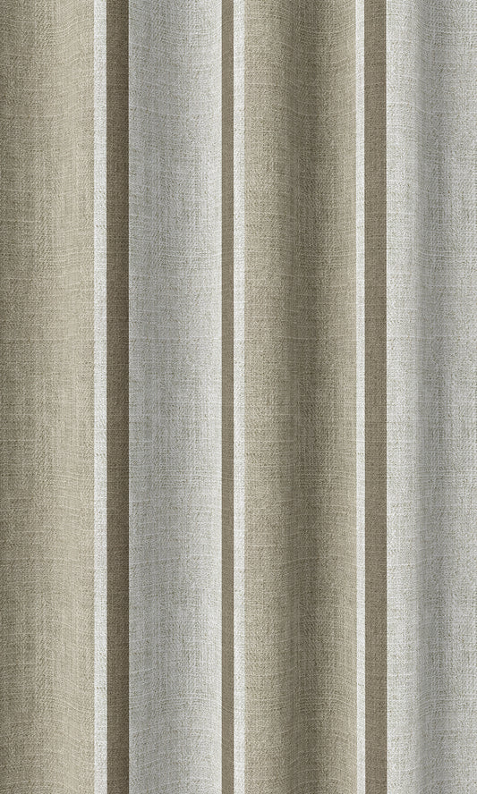 Modern Striped Custom Roman Shades (Beige/ White)