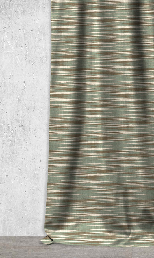 Ikat Custom Shades (Olive Green/ Pale Turquoise)