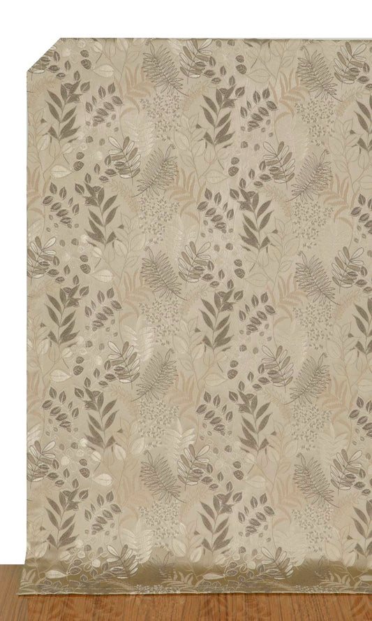 Botanical Home Décor Fabric By the Metre (Mocha Brown)