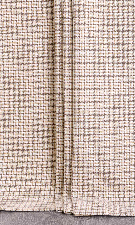 Basketweave Patterned Shades (Brown/ Mocha/ Cream)