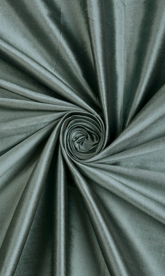 Shantung Silk Custom Home Décor Fabric By the Metre (Ocean/ Teal Blue)