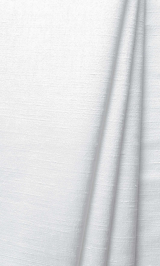 Silk Blend Custom Home Décor Fabric By the Metre (White/ Ivory)