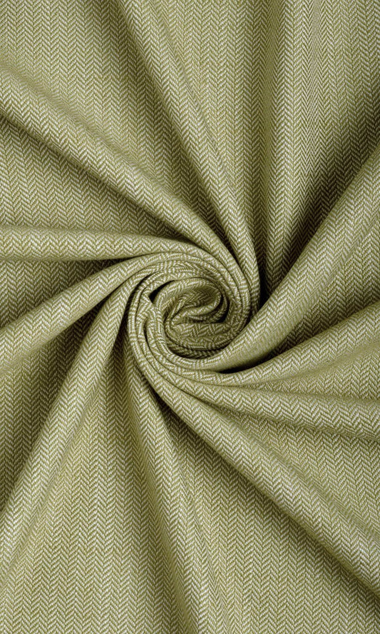 Herringbone Textured Home Décor Fabric Sample (Olive Green)