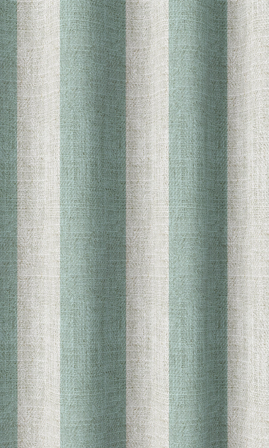 Striped Print Roman Shades (Aqua Blue/ White)