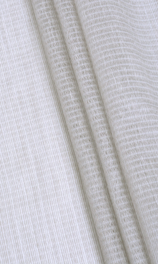 Horizontal Striped Sheer Home Décor Fabric By the Metre (Grey-Beige)