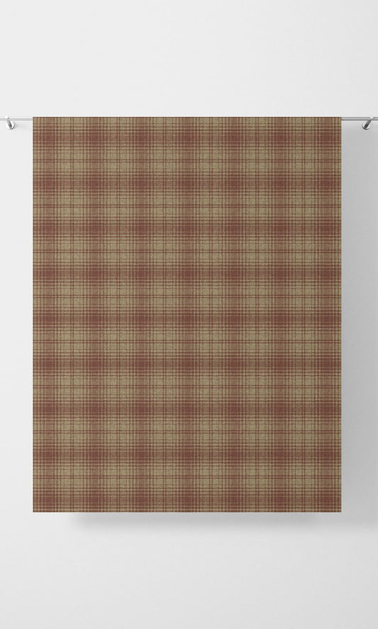 Plaid Patterned Shades (Beige & Red)