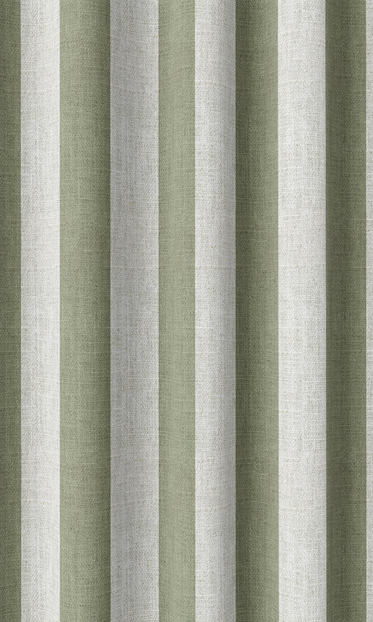Modern Striped Custom Shades (Green/ White)