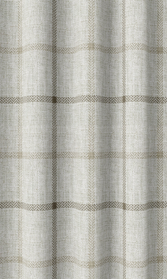 Modern Check Patterned Shades (Ivory/ Sand Beige)