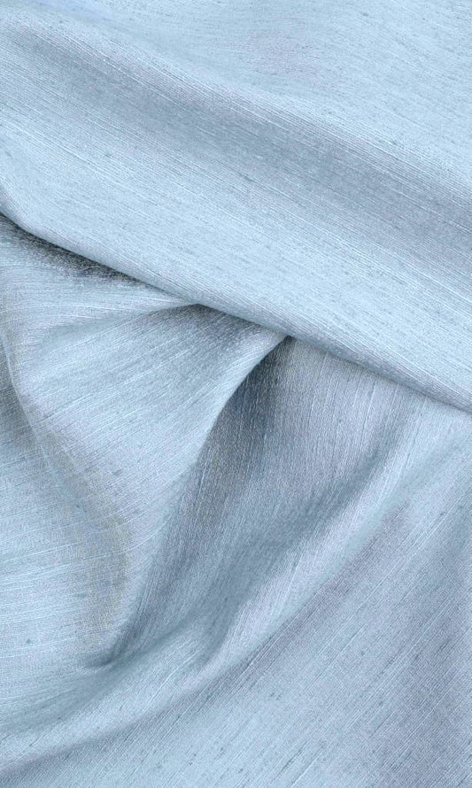 Silk Blend Custom Window Home Décor Fabric By the Metre (Light Blue)