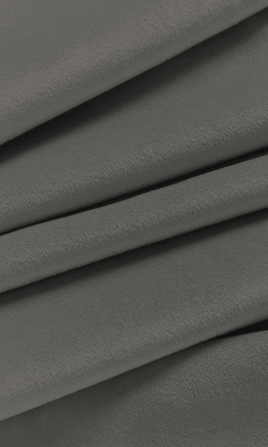 Plain Velvet Home Décor Fabric Sample (Grey)