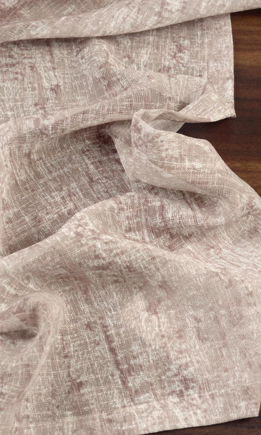 Textured Sheer Home Décor Fabric Sample (Brown)