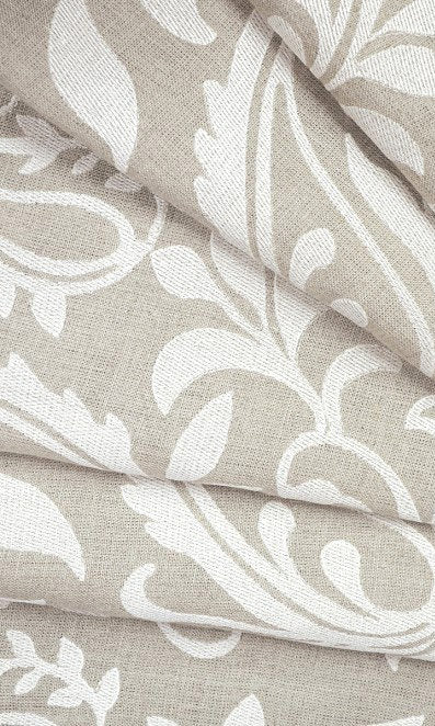 Custom Natural Linen Home Décor Fabric Sample (Brown)