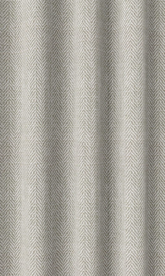 Herringbone Print Home Décor Fabric Sample (Grey/ White)