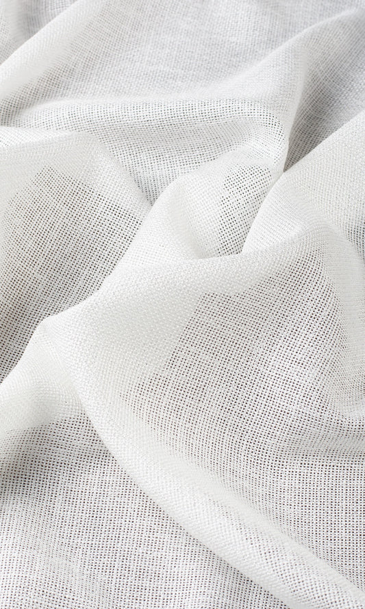 Textured Sheer Home Décor Fabric Sample (White)