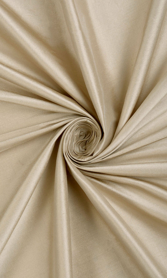 Shantung Silk Custom Home Décor Fabric By the Metre (Wheat Beige)