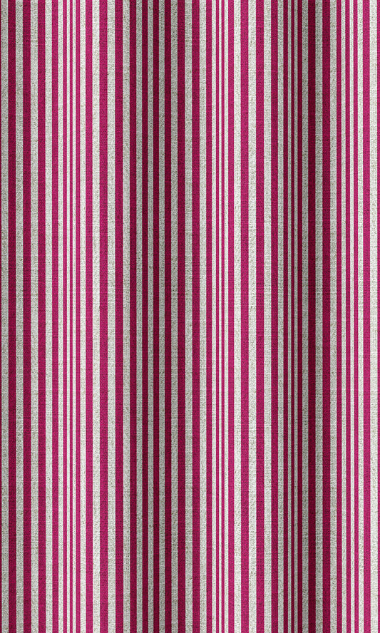 Custom Striped Home Décor Fabric By the Metre (Magenta Pink)