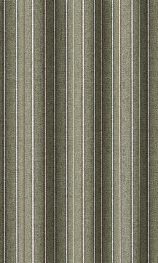 Modern Striped Print Home Décor Fabric By the Metre (Olive Green)