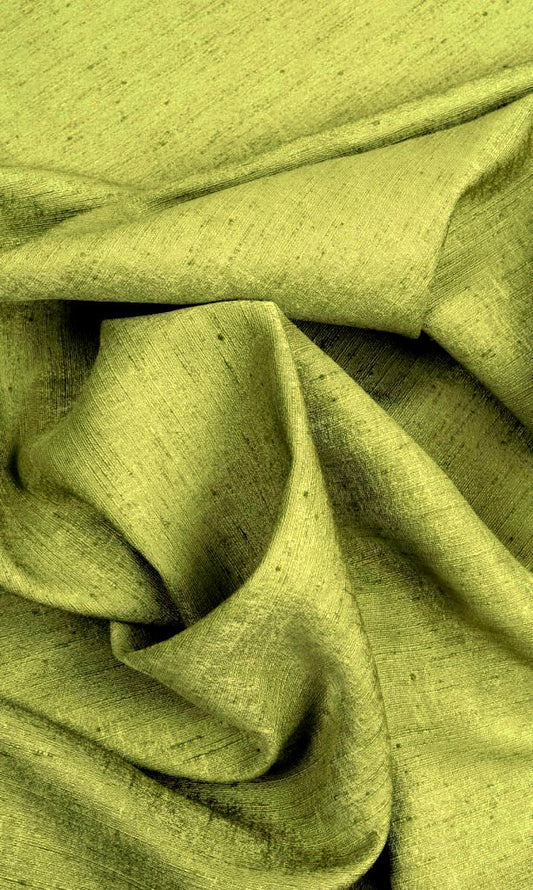 Silk Blend Custom Home Décor Fabric By the Metre (Olive/ Fern Green)