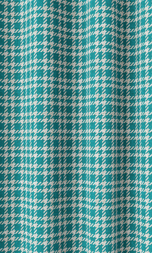 Modern Check Print Roman Shades (Pacific Blue)