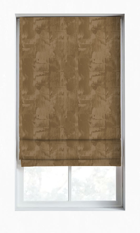 Room Darkening Striped Blinds (Brown/ Beige)