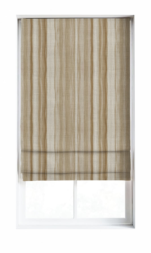 Modern Striped Custom Home Décor Fabric Sample (Brown/ Beige)