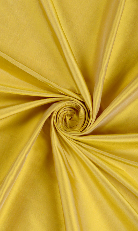 Plain Shantung Silk Custom Home Décor Fabric Sample (Yellow)