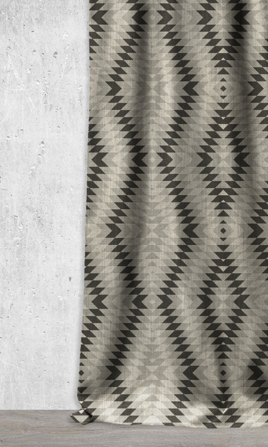 Custom Home Décor Fabric By the Metre (Grey/ Black)