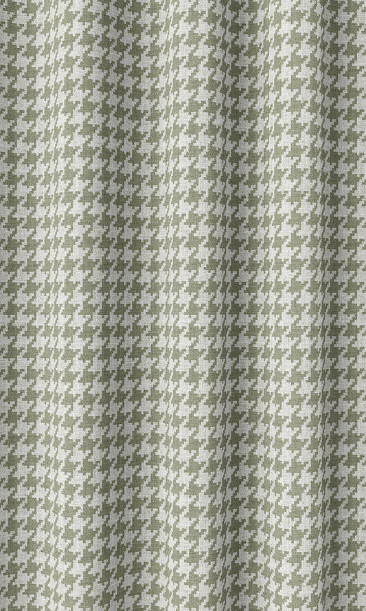 Houndstooth Patterned Custom Shades (Green/ White)