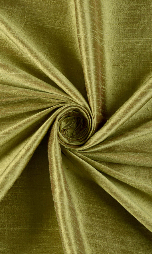 Pure Silk Home Décor Fabric Sample (Olive Green)
