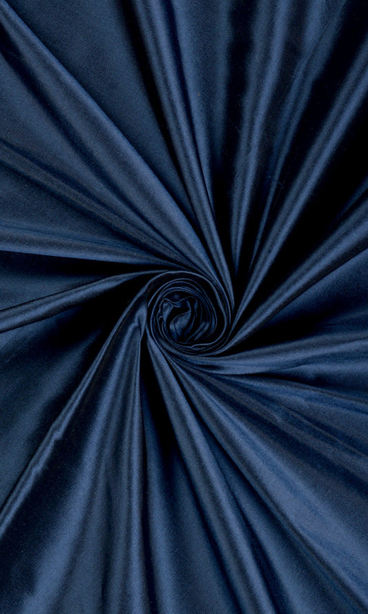 Silk Pinch Pleat Home Décor Fabric Sample (Midnight Blue/ Navy)