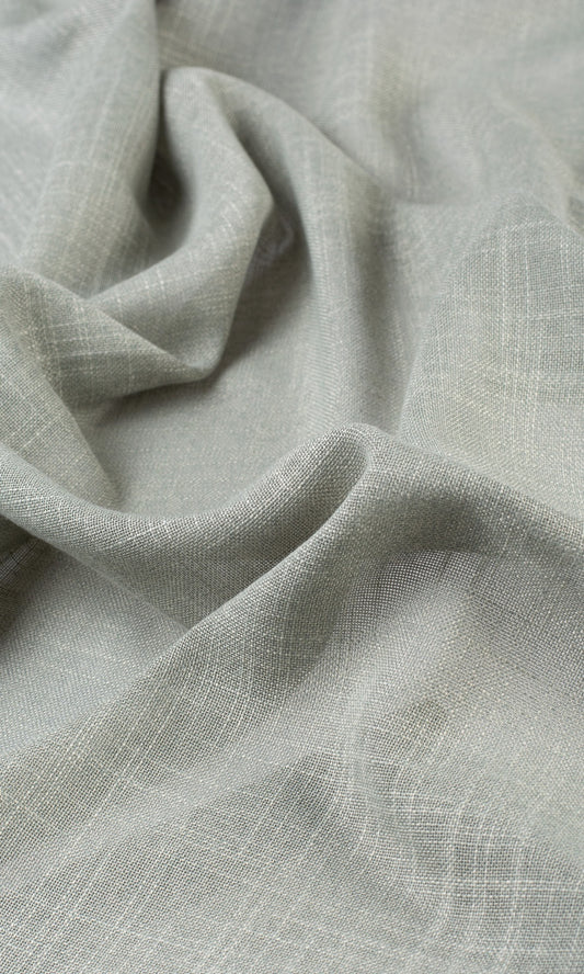 Textured Sheer Home Décor Fabric By the Metre (Green-Grey)