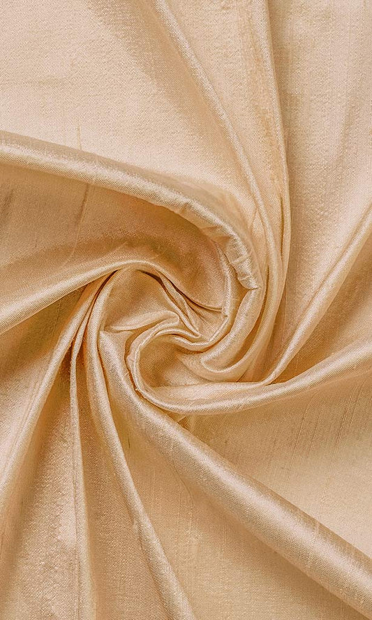 Custom Silk Home Décor Fabric By the Metre (Champagne Yellow/ Golden Beige)