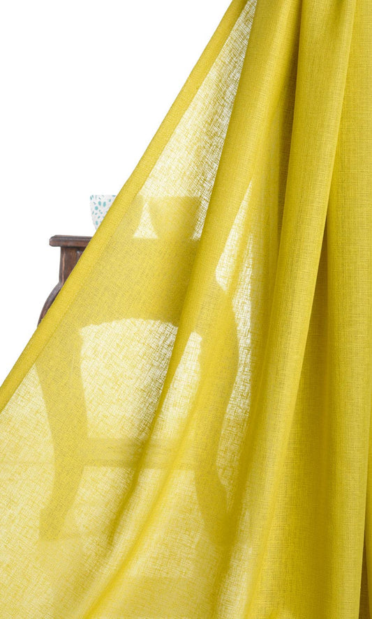Sheer Home Décor Fabric By the Metre (Yellow)