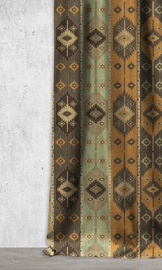 Kilim Print Shades (Green/ Charcoal/ Gold)