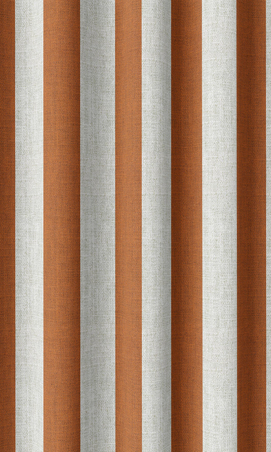 Modern Striped Custom Shades (Burnt Orange/ White)