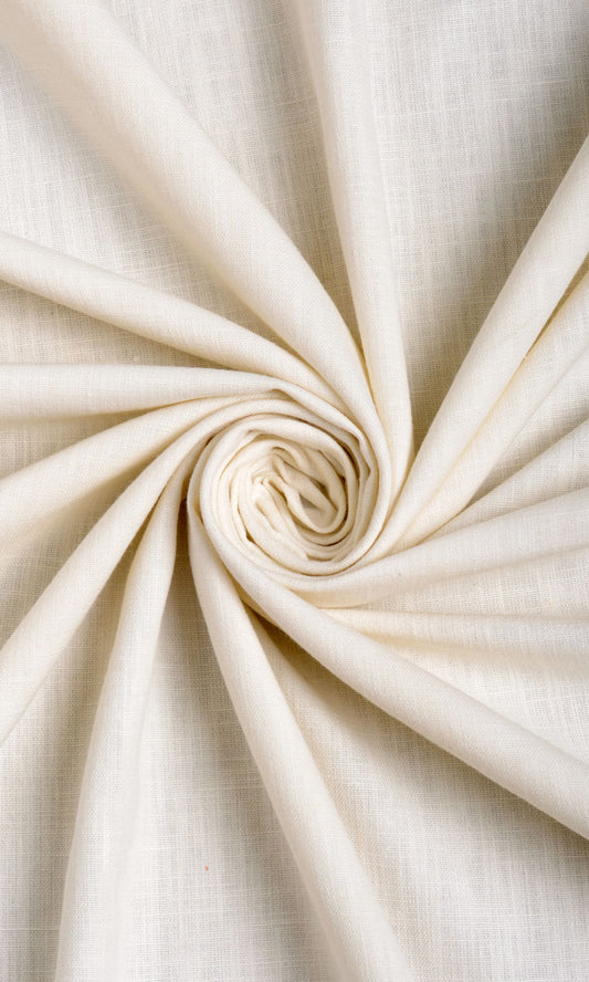 Custom Poly-Cotton Home Décor Fabric Sample (Cream/ White)