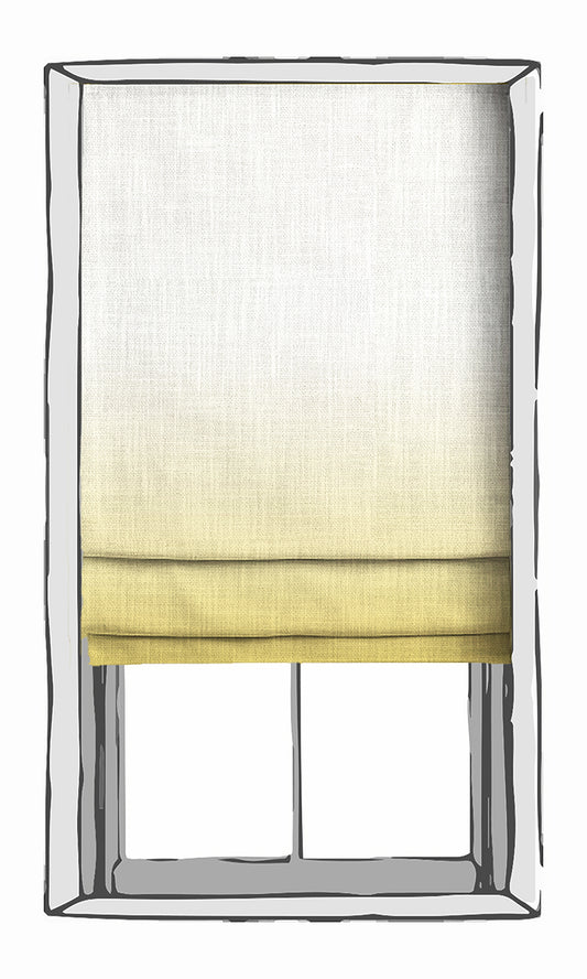 2-Tone Ombre Roman Blinds (Yellow)