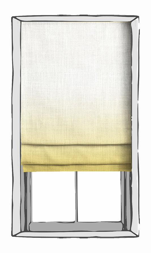 2-Tone Ombre Roman Shades (Yellow)