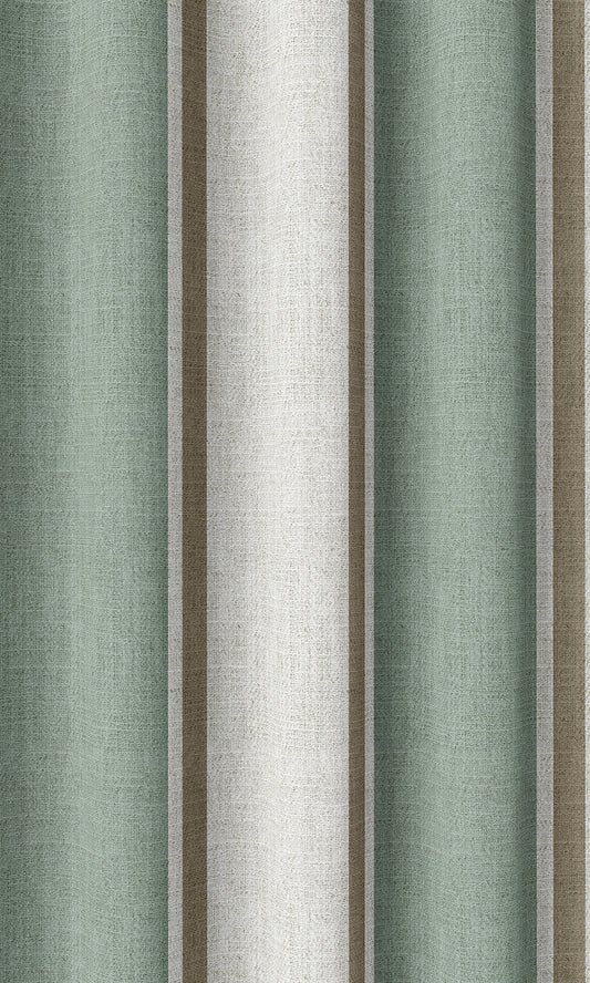 Modern Striped Print Home Décor Fabric By the Metre (Blue/ Brown/ White)