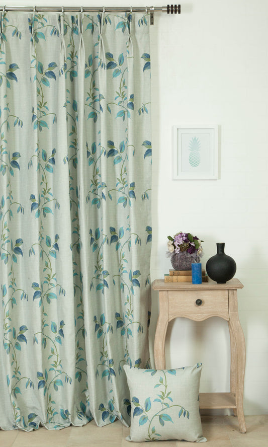 Made to Measure Window Home Décor Fabric Sample (Blue/ Green)