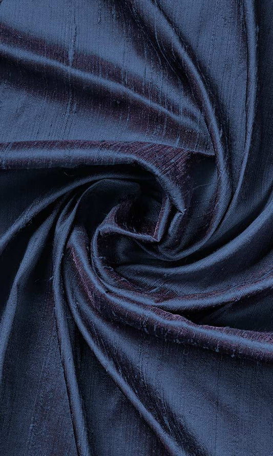 Dupioni Silk Home Décor Fabric Sample (Blue)
