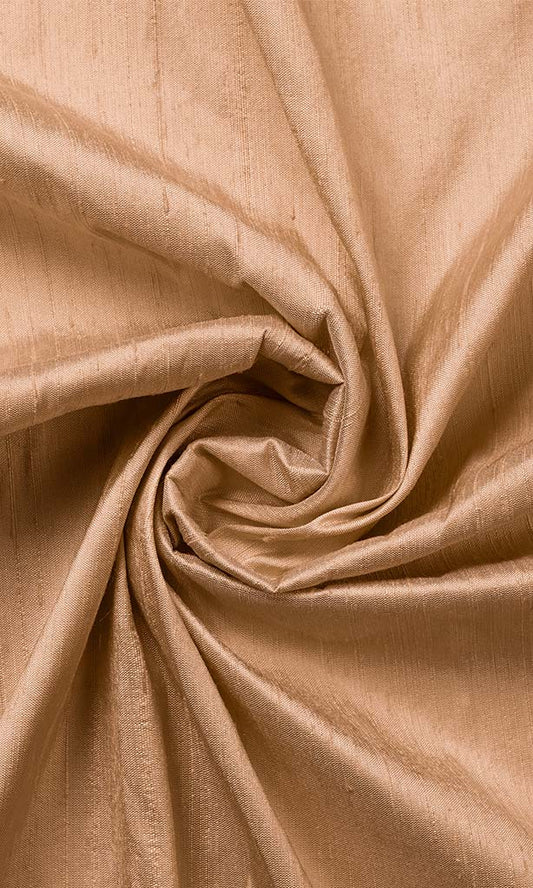 Custom Silk Home Décor Fabric By the Metre (Peach Brown)