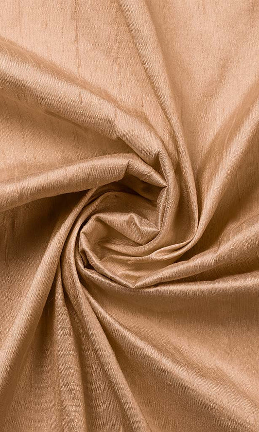 Custom Silk Home Décor Fabric Sample (Peach Brown)