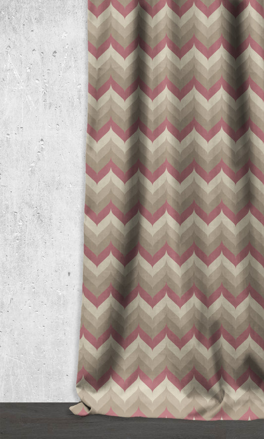 Light Blocking Home Décor Fabric By the Metre (Pink/ Grey/ White)