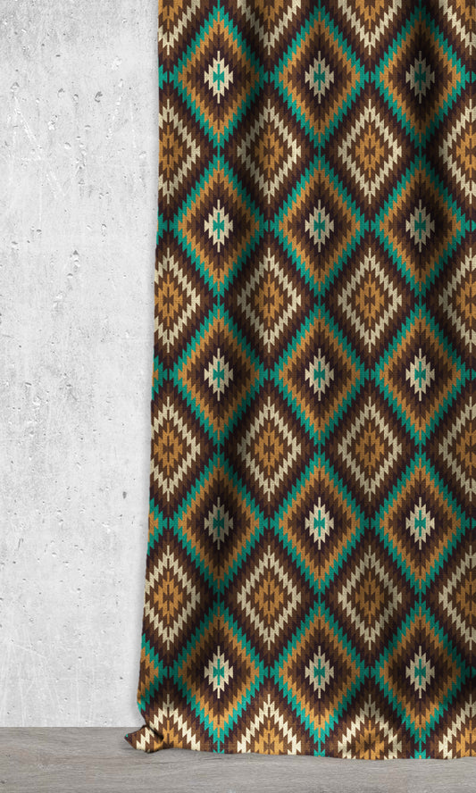 Kilim-Style Shades (Gold/ Turquoise/ Brown)